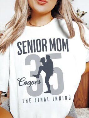 Senior Baseball Pitcher Mom Shirt, The Final Inning, Baseball Mama Tee